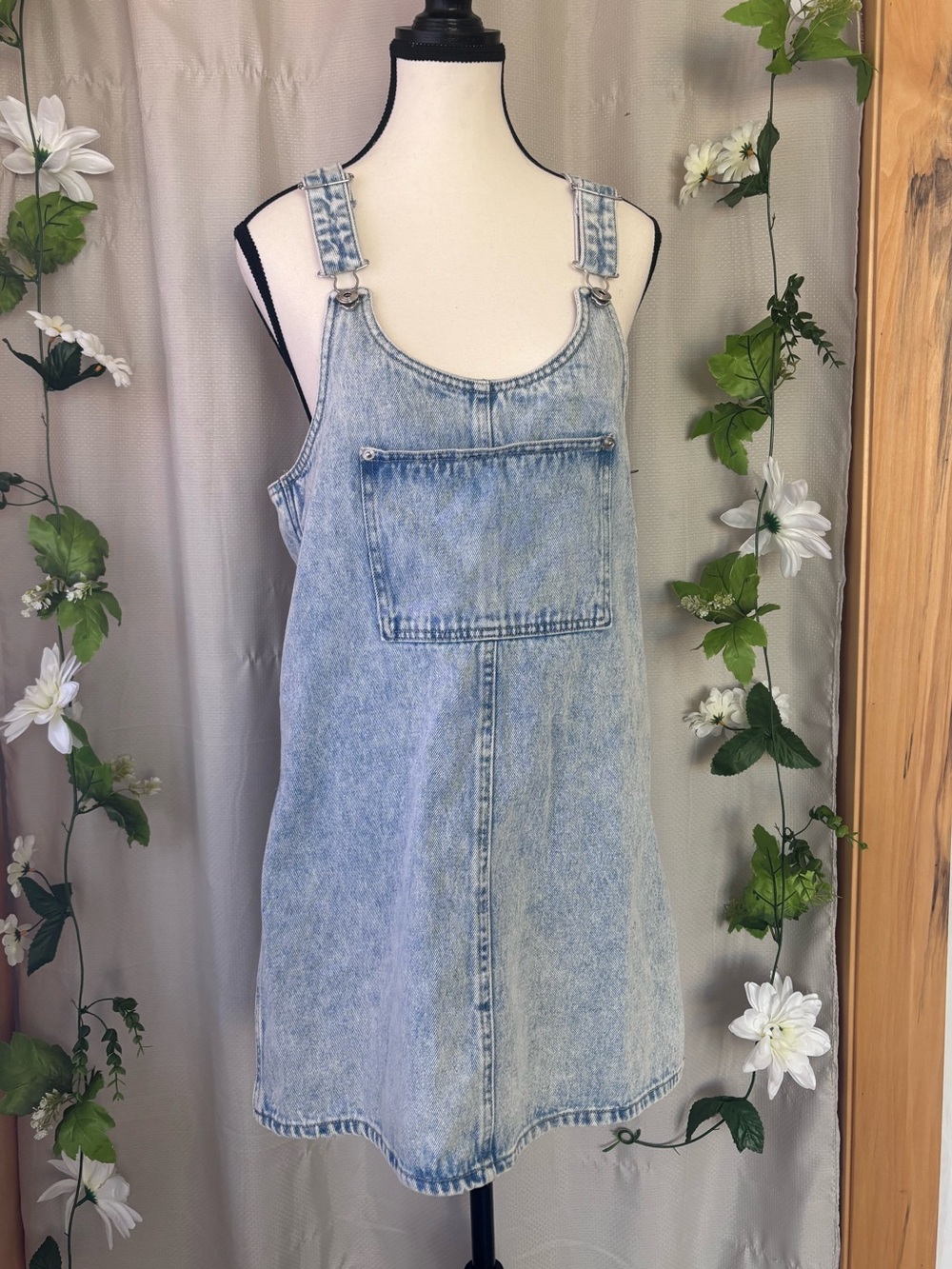 Celebrity Pink REgeneration Light Blue Wash Denim Overall Dress- Size Small